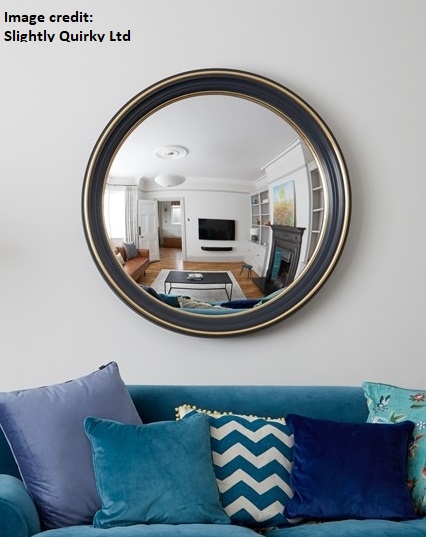 blue convex mirror
