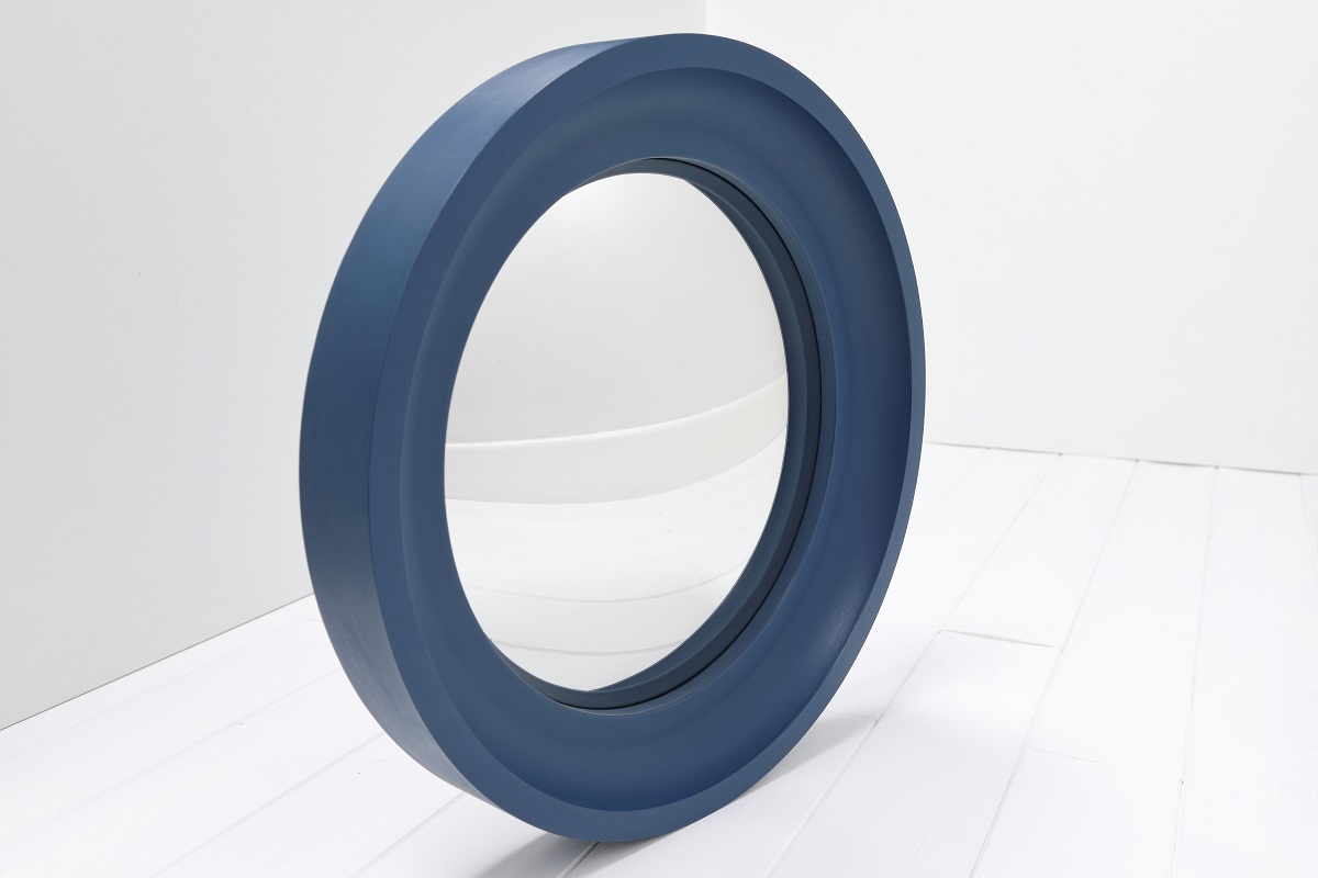 Navy Blue round convex mirror image