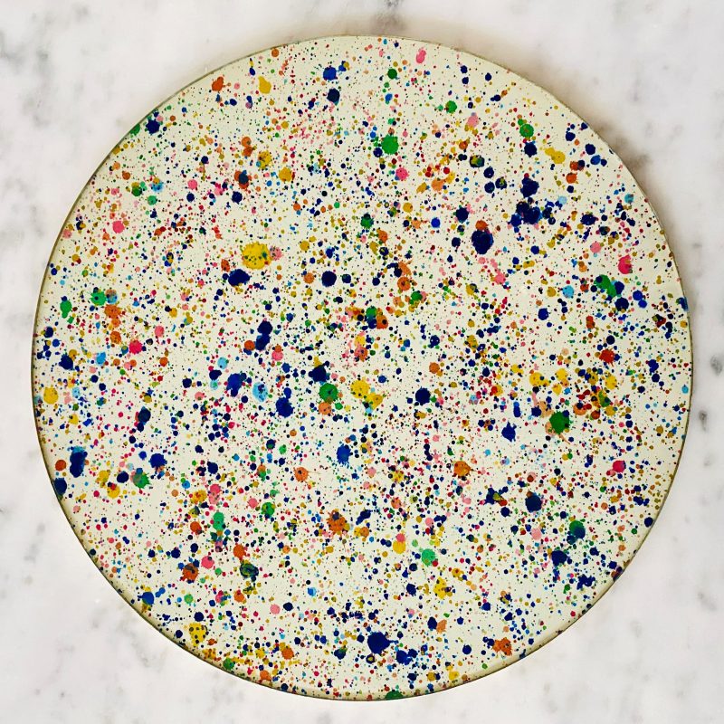 colourful splatter round worktop saver image