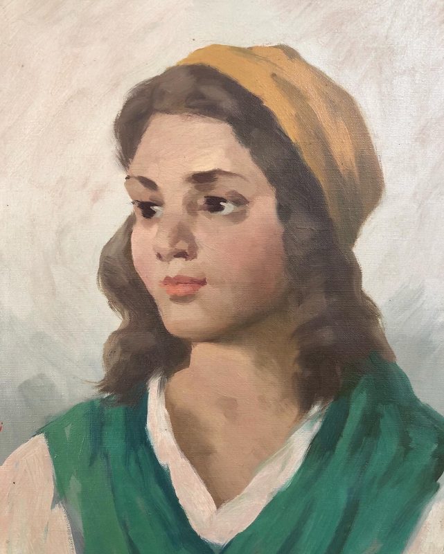 portrait of a swedish girl mid-century image