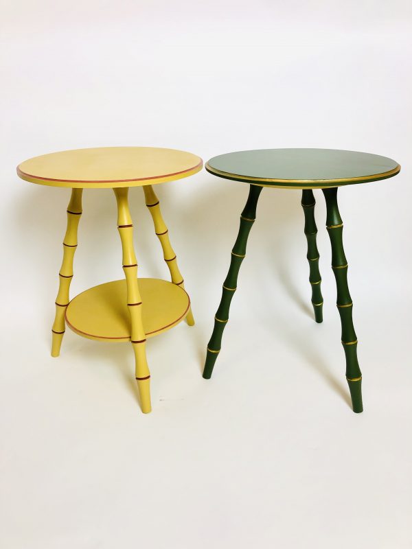 faux bamboo painted side tables image