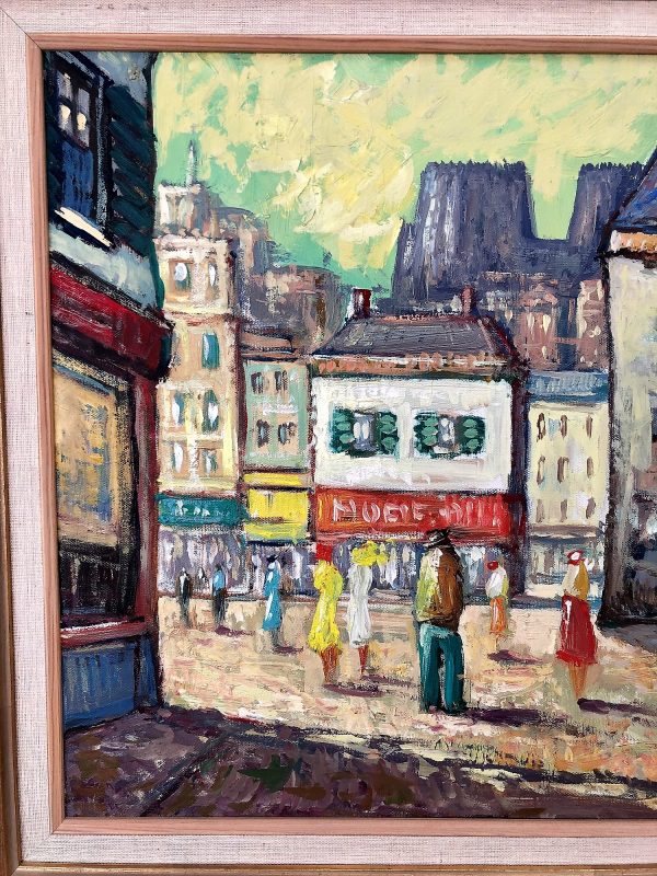colourful-city-motif-oil-painting-on-canvas-swedish-vintage-image