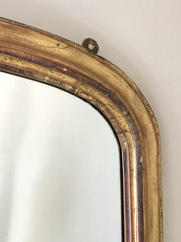 victorian antique overmantle mirror