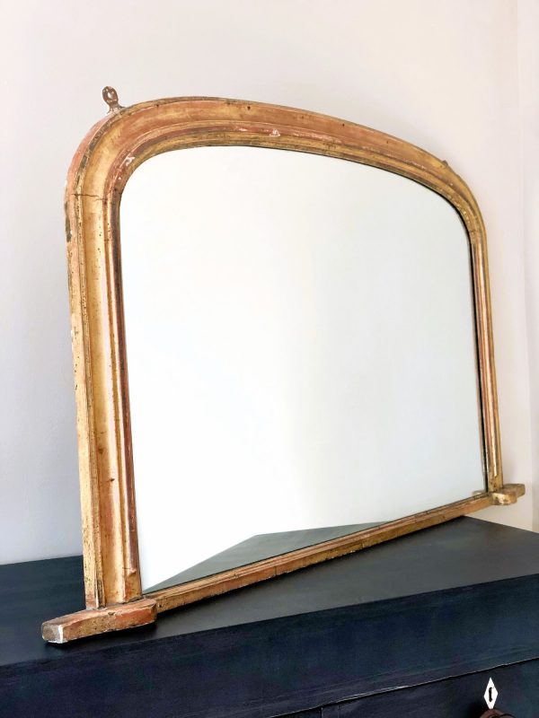 antique gilt overmantle mirror